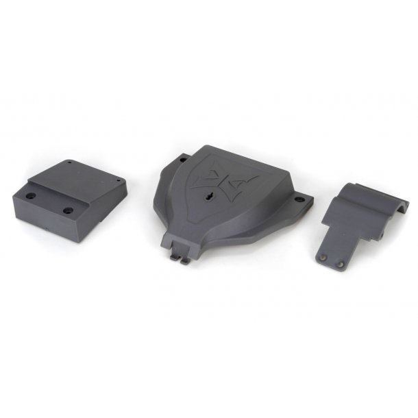 Electronics Cover and Rear Mount: 1/10 2WD Ruckus, Torment