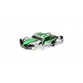Body, Painted, White/Green: 1/10 4WD Torment