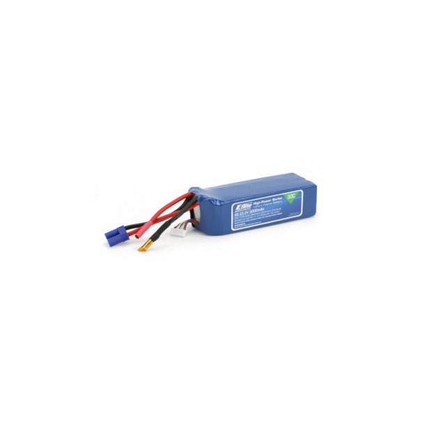 5000mAh 6S 22.2V 30C LiPo, 10AWG: EC5
