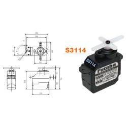 S3114 Sub-Micro Servo 1.7kg 0.09s