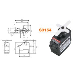S3154 Digital Sub-Micro Servo 1,7kg 0.09s