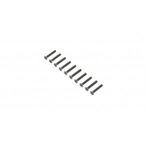 Flat Head Screws, Steel, Black Oxide, M4 x 25mm (10)