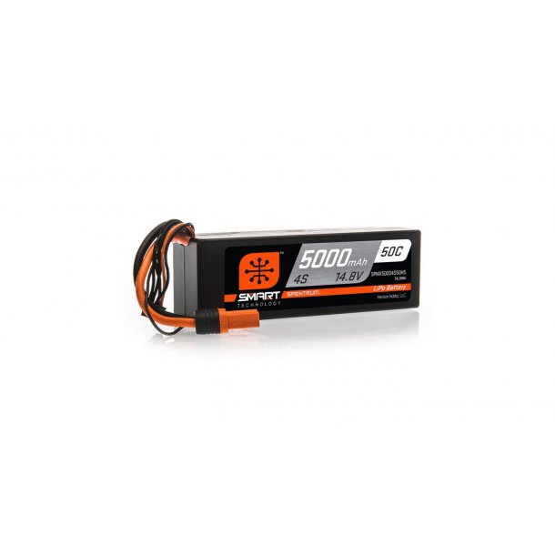 Spektrum 14.8V 5000mAh 4S 50C Smart LiPo Hardcase, IC5