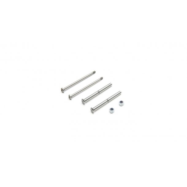 Front Hinge Pin and King Pin Set, Polished: All 22