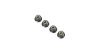 Black Aluminum Flanged Locknut, M4 x 0.7mm x 7mm (4)