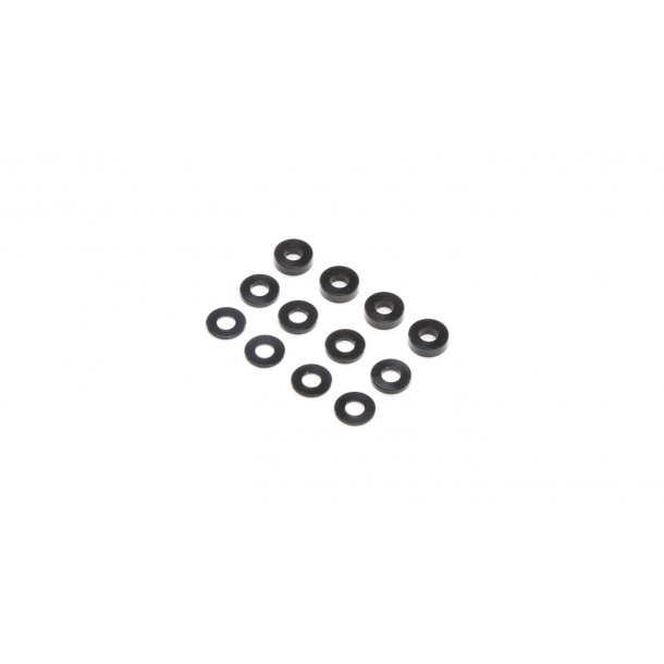 M3 Caster Block Aluminum Washer Set, Black (4ea)