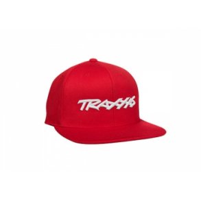 Snap Hat Flat Bill Red Traxxas Logo