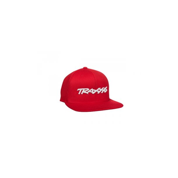 Snap Hat Flat Bill Red Traxxas Logo