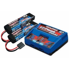 Charger EX-Peak Dual 8A och 2 x 2S 7600mAh Battery Combo