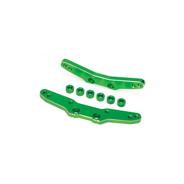 Shock Towers Front and Rear Alu Green