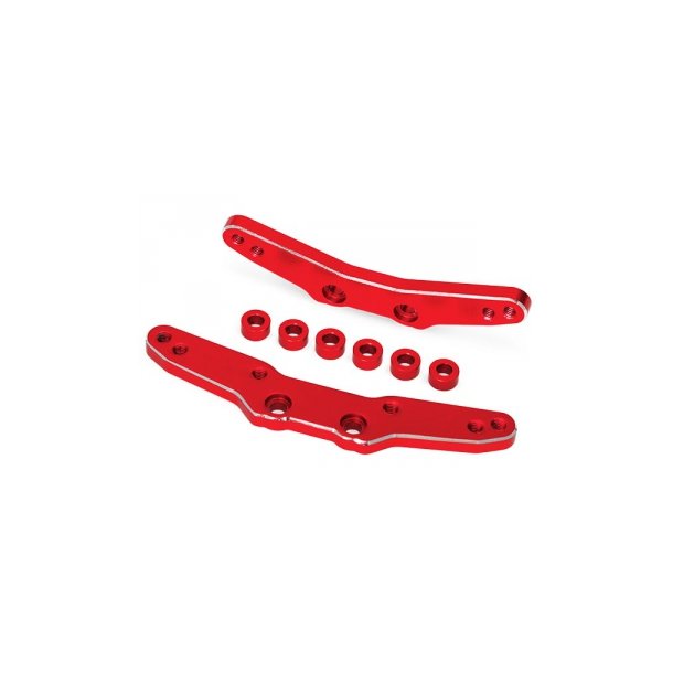 Shock Towers Front and Rear Alu Red